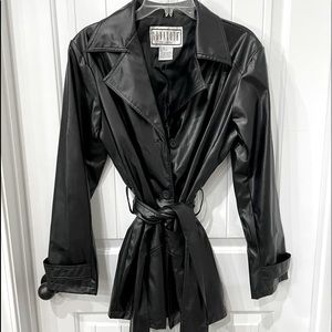 B B Dakota Faux Leather “Trench Type” Jacket